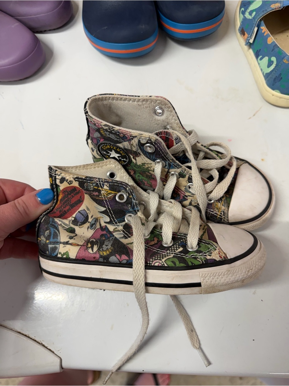 Converse Kids' High-Top Sneakers in Multicolor Print